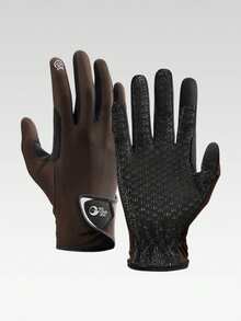 GOLOVEJOY 1 Paar hochwertige professionelle Reiterhandschuhe für Damen und Herren, rutschfest und atmungsaktiv, für Training & Wettkampf, Touchscreen-Design, strapazierfähige Reitausrüstung, Golfhandschuhe mit hohem Grip, geeignet für alle Jahreszeiten, professionelle tägliche Reitausrüstung, atmungsaktives Mesh-Design für langes Tragen ohne Schwitzen - Verschiedenfarbig - Übersicht 15
