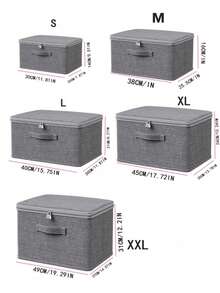 Foldable Clothing Storage Box With Handle, Large Capacity Breathable Wardrobe Organizer, Zipper Reinforced Portable Storage Bag, Suitable For Blankets, Bedding, Space-Saving, Bedroom Home Use - Multicolor - View 7