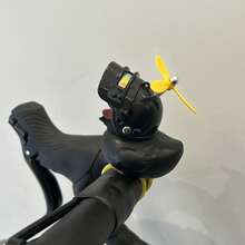 Classic Rubber Yellow Duck Bicycle Handlebar Decor - With Propeller And Horn - Bright Yellow And Black, Ideal For Bicycle Decoration, Bicycle Accessories | Interesting Design | Durable Plastic, Yellow Duck Decor - Suitable For Bicycle Bell - A - View 2