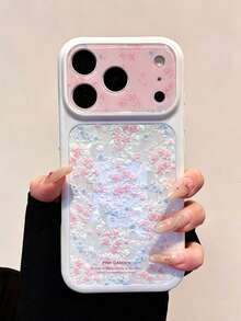 Funda de teléfono con patrón de concha de Sakura rosa, compatible con Apple 13/13Pro/13Promax/14/14Pro/14Promax/15/15Pro/15Promax/16/16Pro/16Promax/17/17PRO/17PROMAX, cubierta protectora de atmósfera suave - Multicolor - Ver 4