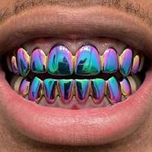 1 pieza Grillz brillante y colorido de 6 dientes/8 dientes, accesorio unisex para fiestas y festivales de música - Multicolor - Ver 12