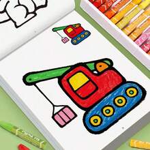Libro para colorear infantil de 32 páginas, adecuado para niños y niñas a partir de 3 años. Incluye páginas para colorear interactivas con contenido preescolar interesante y educativo como animales, verduras y vehículos. - Multicolor - Ver 11