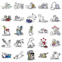 Bộ 50 miếng dán hình mèo ngộ nghĩnh, thích hợp dán lên hành lý, xe đạp, bình nước, đồ tự dán, ván trượt, ba lô, mũ bảo hiểm. - Hình vuông - Xem 3