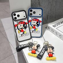 This Disney Mickey Mouse Pattern Lanyard Phone Case Features A Strong Magnetic Closure And Full Coverage Of Acrylic And TPU Material. It's Shockproof, Lightweight, And Suitable For IPhone17/16/11/13/15/15 Plus/15 Pro/15 Pro Max/12/14 Pro Max/11 Pro Max/12 Pro/12 Pro Max/13. It's A Popular Birthday Gift, Business Gift, Durable, Stain-Resistant, And Fingerprint-Resistant New Phone Case For Men And Women. It Also Includes A Mickey Mouse Phone Case And Mickey Mouse Doll Bracelet. Compatible With SamsungGalaxy S20, S21, S22, S23, And S24 Series. It's The Perfect Gift For Friends And Family. This Stylish Phone Case Is Fun, Lightweight, And Durable. IPhone17 Pro Max Phone Case, Minnie Phone Case. - 無色 - 查看 2