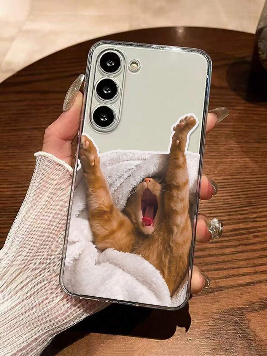 1pc Perforated Painted Cat Design Thick Shockproof Phone Case Compatible With IPhone 17pro/17Air /17/17promax16/11/16pro/16plus/16promax/16e/15Promax/13/14/12/XS/XR/7G/8P, Galaxy A07 /A17/S26/S26PLUS/S26 Ultra S25/S25PLUS/S25 Ultra/A16/A36/A26/A56/A50/A12/A32/A52/A72/A51/A21S/A13/A14/S24/S24PLUS/S24Ultra,S22/A52/A53/A54/A55S23, 11/12Pro/12/12X/13Pro/14Pro/15Pro/, 10/9/Note9/12c/Note11pro/Note8Pro - Multicolor - View 1