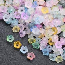 500-1000颗亚克力铃兰花珠，迷你渐变隔珠，适用于珠宝制作、耳环、项链 - 透明风铃珠组合 - 彩色 - 查看 9