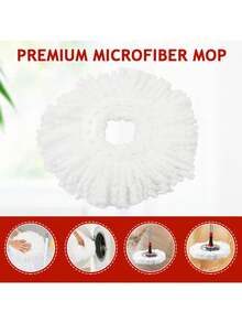 Conjunto de escurridor y cubo, sistema de limpieza de piso giratorio a 360°, con 3 cabezales de microfibra, mango ajustable de acero inoxidable para el hogar y la oficina - Actualización negra - Ver 3