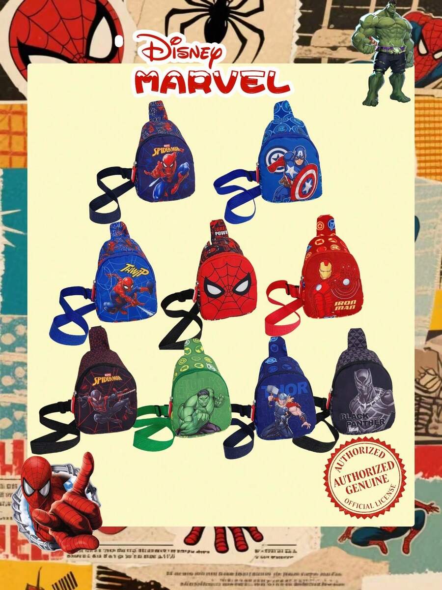 Marvel 时尚超迷你腰包、胸包、多功能钱包、卡通收纳袋、卡通零钱包、单肩斜挎玩具包、旅行包、节日礼品袋
