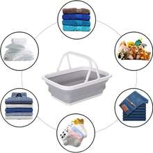 Collapsible Silicone Cleaning Bucket With Handle – Foldable Laundry & Mop Basin, Space-Saving Portable Water Tub For Home & Travel - View 6