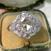 1 pièce Bague ouverte de pigeon œuf cubique en zircone brillante de luxe vintage, accessoire unique, élégant et polyvalent, délicat, convenant pour le port quotidien des femmes - Argent - Voir 9