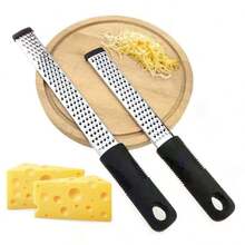 Stainless Steel Cheese Grater, Lemon Zester, Vegetable Shredder, Small Kitchen Tool - Black - View 8