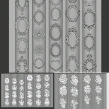 1件百合花美甲雕刻模具，浮雕莲花花瓣图案设计模板，DIY美甲贴纸印花工具，美甲用品，适用于美甲贴纸 - 無色 - 查看 7