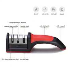 1pc Manual Knife Sharpener, 4-Stage Knife Sharpening Tool With Plastic Handle, For Restoring, Repairing, Polishing Knives And Scissors, Kitchen Supplies,Kitchen Gadgets,Kitchen Essentials - Multicolor - View 10