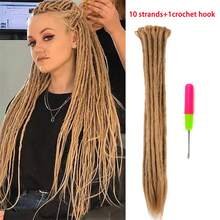 24 Inches Dreadlocks Extension 10 Strands Soft Synthetic Super Long Hippie Single Ended Dreads Ombre Blonde Loc Extensions Reggae Style Crochet Hair For Women - Multicolor - View 15