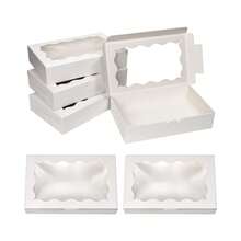 6/12pcs Kraft Paper Gift Box With Transparent Display Window, Mini Gift Boxes For Birthday, Graduation, Weeding Party Favors Present Packaging Boxes - Multicolor - View 8