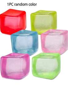 1 pieza Juguete grande extra suave para alivio del estrés, juguete sensorial divertido, juguete para apretar, juguete para aliviar la ansiedad, cubo transparente para apretar, adecuado como regalo de cumpleaños, Navidad, Halloween, decoración del hogar - Ver 3