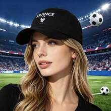 Unisex solskyddsbasebollkeps med texten "France", lämplig för hejarop på fotbollsmatcher - A - Visa 1