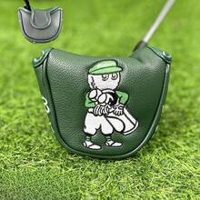 Caddie Fisherman Golf Headcovers For Driver Fairway Hybrid Hybrid Putter Golf Accessories - 綠色半圓推桿套(磁鐵閉合)1個 - 查看 2