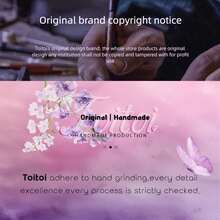 Toitoi Nail| 10pcs Of Handmade Wearable Nails - Short Almond Shape With Blue Star Zebra Leopard Print 3D Floral Rhinestones, Retro Sweet Cool Style| Suitable For Parties, Daily Wear, And Autumn/Winter 2025 - 短杏仁-S - 查看 5