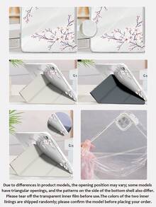 Ayotu 樱花图案平板电脑保护套，兼容 iPad Air 8 (M4) 2026 (11/13 英寸)、Air 11 英寸 M3 2025 / M2 2024、Air 第五代 2022、(A16) 11 英寸第十一代 2025，兼容三星 Galaxy Tab、Kindle Paperwhite 第十二代 2024，透明背壳，时尚图案保护套，具备自动休眠和唤醒功能，气囊保护，适合作为礼物和办公用品。 - 彩色 - 查看 7