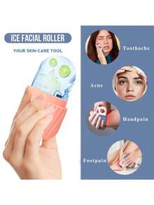 面部冰滚轮套装：1个冰滚轮+1个刮痧板——缓解面部和身体浮肿，祛除血瘀，疏通经络，滋养肌肤，减少皱纹，改善肤质和弹性，提亮肤色。冰敷按摩可缓解身体酸痛和疲劳。 - A - 查看 5