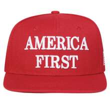 1 chiếc mũ lưỡi trai nam "AMERICA FIRST", mũ bóng chày thêu chữ cá nhân hóa, mũ thời trang đường phố hip-hop thường ngày cho mùa xuân, mùa thu, du lịch, đi biển. - Nhiều màu - Xem 5