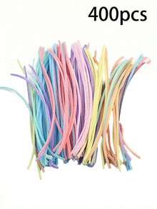 400pcs Value Pack DIY Pipe Cleaner, Macaron Colors, DIY Craft Pipe Cleaners, Random Mixed Colors Including Dense Chenille Stems, Fluffy Sticks, Craft Decor Chenille Stems Supplies - Pipe Cleaners - View 12