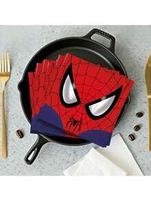 Marvel 20pcs Spider Man Themed Napkins 6.5-Inch Disposable Napkins For Boys' Birthday Party Accessories - Multicolor - View 5