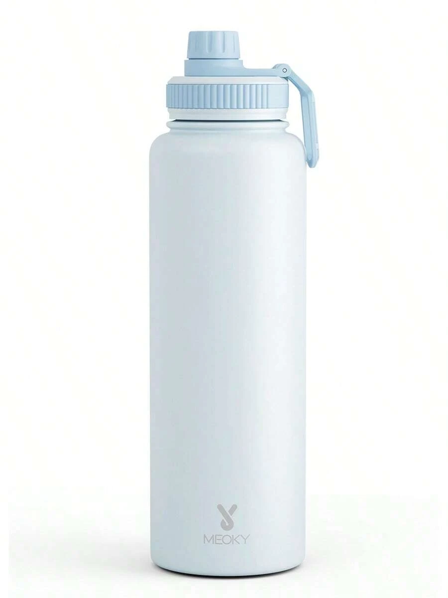 18/26/40 oz Insulated Stainless Steel Sports Water Bottle with Spout & Handle Lids,Wide Mouth Water Jug with Double Walled Leak Proof Keep Cold for 24 Hrs Hot for 12 Hrs