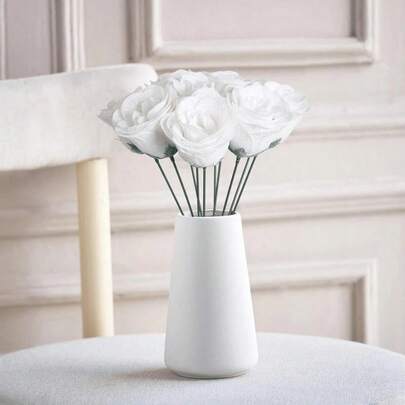 Hộp 30 bông hồng đỏ nhân tạo, bao gồm 30 cành hoa, hoa hồng trang trí lấp lánh, hoa giả tự làm, thích hợp cho đồ thủ công, bó hoa cưới, trang trí bàn nhà, tiệc lễ hội, Ngày Valentine, Ngày của Mẹ, trang trí mùa xuân, trang trí nhà cửa, quà tặng sinh nhật, trang trí phòng, trang trí sân vườn ngoài trời.