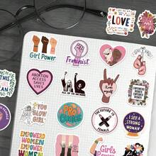 50张女权主义贴纸，适用于日记、剪贴簿、计划本、行李箱、手机壳、平板电脑、滑板、吉他、节日装饰，自粘密封贴纸，剪贴簿用品 - 女權主義 - 查看 4