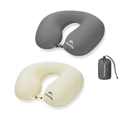 Naturehike 1pc Ultra-Light Inflatable Neck Pillow, Portable For Outdoor Travel, Office Nap