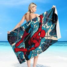 Marvel 超柔软微纤维沙滩巾，速干轻便旅行巾，成人、男士、女士、儿童必备配件，蜘蛛侠主题沙滩巾，采用鲜艳的红蓝配色，完美匹配经典的蜘蛛侠配色方案，视觉效果惊艳，轻松成为海滩上的焦点。 - 彩色 - 查看 13