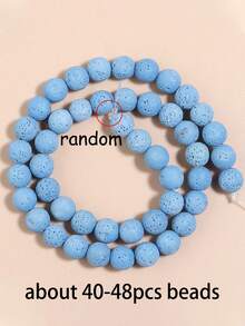 1 Strand Colored Lava Beads 8mm Natural Volcanic Stone Beads Round Loose Gemstone Stone Beads For Diy Bracelet Necklace Earrings Jewelry Making - Volcanic Stone - View 16