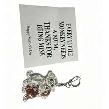 1pc Boxing Glove Crystal Keychain Engraved With "Thank You For Being My Mom", Mother's Day Gift (Excluding Box) - Multicolor - View 5