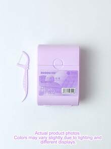 52支装双层薄荷味牙线棒盒，一次性牙线牙签收纳盒 - 彩色 - 查看 12