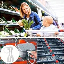 1/3pcs Reusable Stainless Steel Shopping Cart Token, Shopping Cart Lock Chain, Suitable For Supermarket Carts, Detachable Shopping Cart Keychain With Release Button - One Size Fits All - View 5