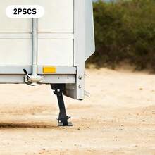 2Pcs Telescoping Trailer Stabilizer Jacks 800Lbs Lift Capacity Adjustable Height 11.38-17.9Inch Foldable Carbon Steel RV Camper Utility Trailer Leveling Support Stands With Handle - A - View 3