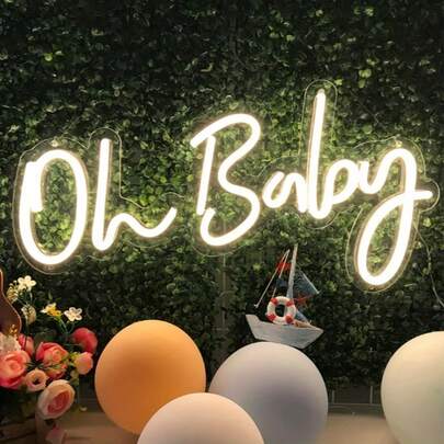 1 biển hiệu neon trang trí - Đèn LED treo tường có thể tái sử dụng với chức năng điều chỉnh độ sáng - Ánh sáng trắng ấm, kích thước 15.35*6.89 inch, thích hợp cho đám cưới, tiệc tùng (Bao gồm cáp dữ liệu + phụ kiện)