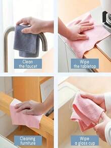1 Cuộn (20 tờ) Khăn lau vi sợi tái sử dụng 7,87" x 7,87", Khăn lau nhiều màu có thể xé rời, Khăn lau xe hơi bằng vi sợi có thể giặt, Khăn lau đa năng thấm hút tốt, Khăn lau bát đĩa, Khăn lau bếp, Khăn lau mềm, Vật tư vệ sinh, Dụng cụ vệ sinh - Nhiều màu - Xem 7