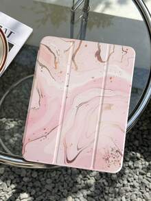 1 chiếc ốp lưng máy tính bảng sang trọng màu hồng nhạt họa tiết vân đá cẩm thạch, tương thích với iPad Mini4/Mini5/Mini6/Mini7/Air/Air2/9.7/10.2/10.5/Air4/Air5/10.9/Pro 11-Inch/Thế hệ thứ 10/ Air 11-In.(M2)-2024/ Pro11-In.(M4)-2024/Air 11-Inch (M3) 2025/ (A16) 11 Inch Thế hệ thứ 11 2025/ Air 8(M4)2026(11-Inch), Galaxy Tab A8 10.5 Inch 2022. Tính năng: Không kèm bút, Khe cắm bút tích hợp, Chân đế gập ba, Bảo vệ cạnh mềm TPU, Chế độ ngủ/thức từ tính, Thiết kế tối giản/sáng tạo/vui nhộn/cá nhân hóa, Ốp lưng máy tính bảng gập ba có khe cắm bút. - Nhiều màu - Xem 1