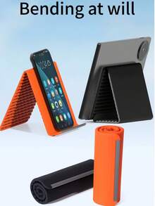 1個可折疊手機支架，智慧型手機支架，可彎曲成任何你想要的形狀。適用於平板電腦和筆記型電腦，桌面手機支架。辦公桌配件，手機配件，桌面手機支架，黏性手機握把，桌面配件，吸盤。 - 多功能彎折支架 - 查看 3