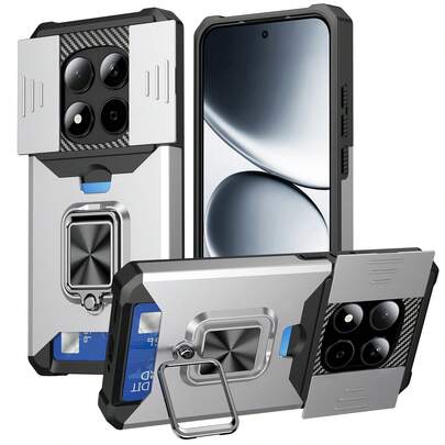 (Nhận dây đeo khi theo dõi cửa hàng và lưu sản phẩm) Tương thích với ốp lưng điện thoại 17 Pro Max/15 Pro Max/14 Pro Max/13 Pro Max/12 Pro Max/11 Pro Max/XS Max/7/8 Plus có khe đựng thẻ + chân đế xoay 360°, chống rơi vỡ chuẩn quân đội + giá đỡ vòng + chất lượng chế tác cao cấp + bộ ốp lưng đầy đủ, tương thích với Samsung S25U/S22/23/24+, A04/A05/A14/A15/A24/A25/A34/A54S