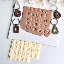 26件套字母印章首饰制作套装 | 适用于制作独特的耳环和吊坠，26个大写字母首饰制作套装，可用于装饰耳环、项链、胸针和吊坠，图案精致可爱，美观时尚的首饰制作套装 - 黃色 - 查看 1