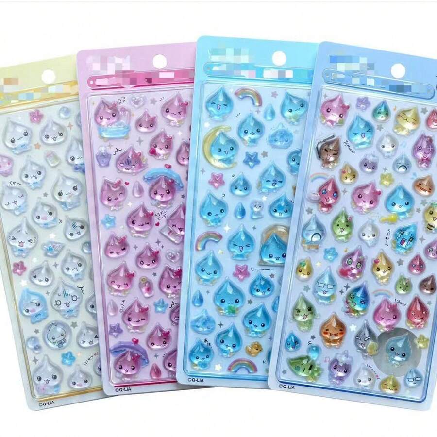 Hasbro Adesivos Cristalinos Sólidos em Relevo 3D - Adesivos DIY - Adesivos Criativos em Relevo 3D - Figuras de Desenhos Animados Fofos e Elementos Únicos de Anime - Adequado para Decorar Telefones, Laptops, Copos, etc. - Multicolorido - Visão 1