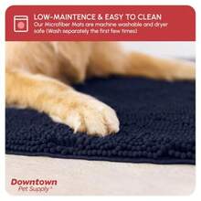 - Ultra Absorbent Microfiber Dog Door Mat Durable Quick Drying Washable Prevent Mud Dirt Keep Your House Clean Navy Blue Runner - 60 x 36 Inch - / Alfombra de pasillo 5 x 3 pies - Ver 6