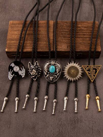 1 pieza Collar bolo con diseño de naturaleza y estrellas para mujer