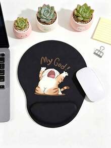 Ergonomic Wrist Support Mouse Pad With Cute Cat Pattern Design,Ergonomic Eva Wrist Support Cushion,Non-Slip Memory Foam Mouse Pad,Comfortable Non-Slip Base, Comfortable Mouse Pad With A Smooth Wrist Support,Comfortable Skin-Friendly Desk Rest,Desktop Protector,Suitable For Gaming, Office,Computers, Laptops,Home Use,Graduation Season Souvenir,Perfect Gift For Valentine's Day, Mother's Day,Back To School,Spring - Multicolor - View 4