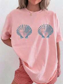 1pcs Custom Mermaid Bachelorette Shirt  Last Toast On The Coast Bachelorette Coastal Bachelorette Bikinis And Martinis Last Splash,Plus-Size Fashion T-Shirt - 粉紅色1 - 查看 15