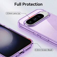 Tương thích với điện thoại Pixel 10A/10Pro/9Pro XL/8/8Pro/8A, ốp lưng bảo vệ bền chắc, kiểu dáng thời trang, trong suốt lấp lánh, chống rơi vỡ, phù hợp cho nữ và các bạn gái (Màu đen trong suốt) - Nhiều màu - Xem 7